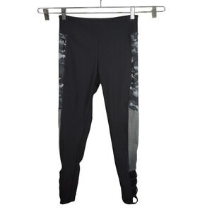 Marika Black Leggings Fitted Women Size M Camo Athletic Workout Gym
